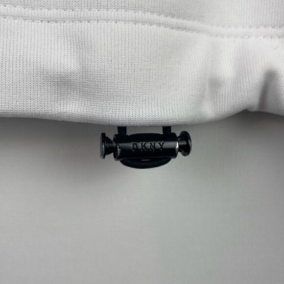 DKNY Sport Women's Half Zip Pull Over Fleece Sweatshirt Black & White Small - Picture 8 of 10